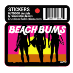 Beach Bums - Endless summer girls 2.5 x 1.5 inches cell phone sticker Mark your cell phone or any other item with these great designs sized perfectly for items like computers especially cell phones but works on bigger items like your car too! Dimensions: 2.5" x 1.5 inch -Printed vinyl -Outdoor durable and ultra removable -Waterproof